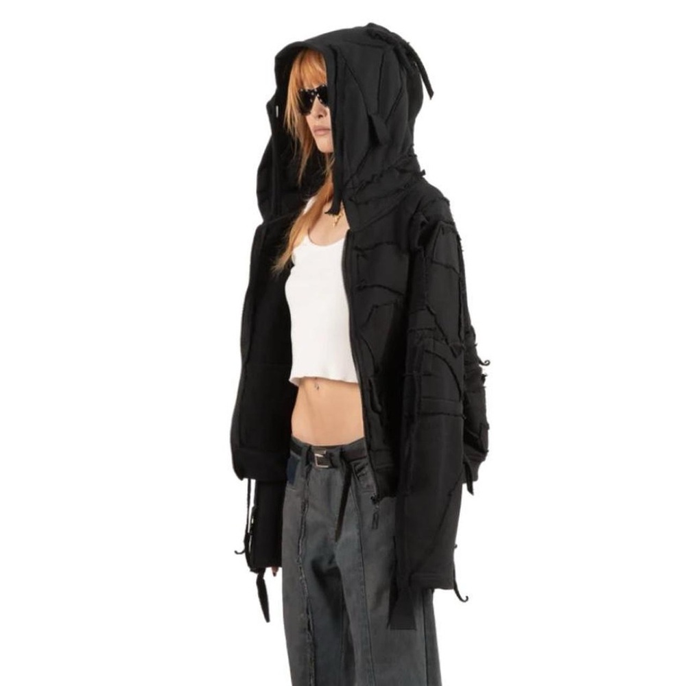 Ant/Anti Online Hand Sewn Cargo Black Patch Hoodie size XL